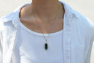 Sleek 10 Carat Tourmaline and Diamond Enhancer Necklace