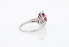 Art Deco 1.25 Carat Pink Tourmaline Marquise Antique Engagement Ring